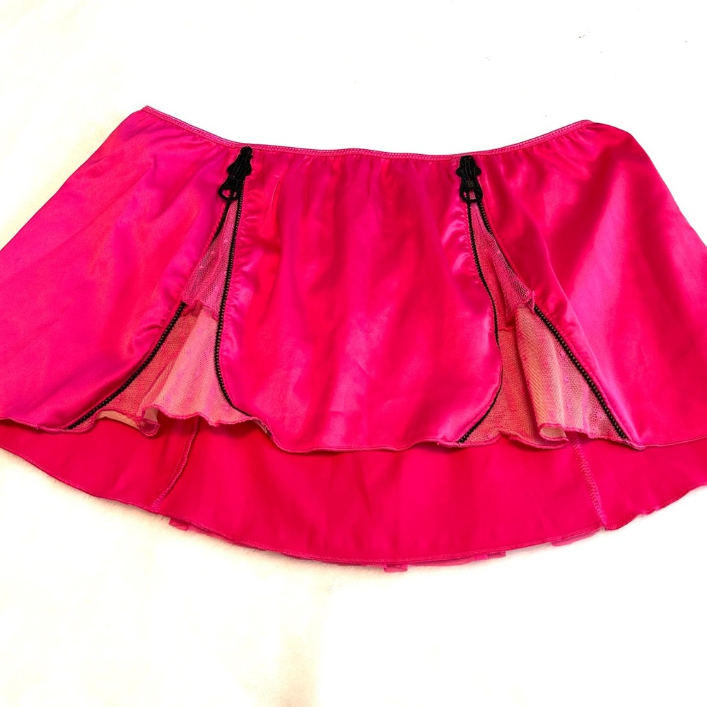 Jezebel Sexy Hot Pink Satin Skirt